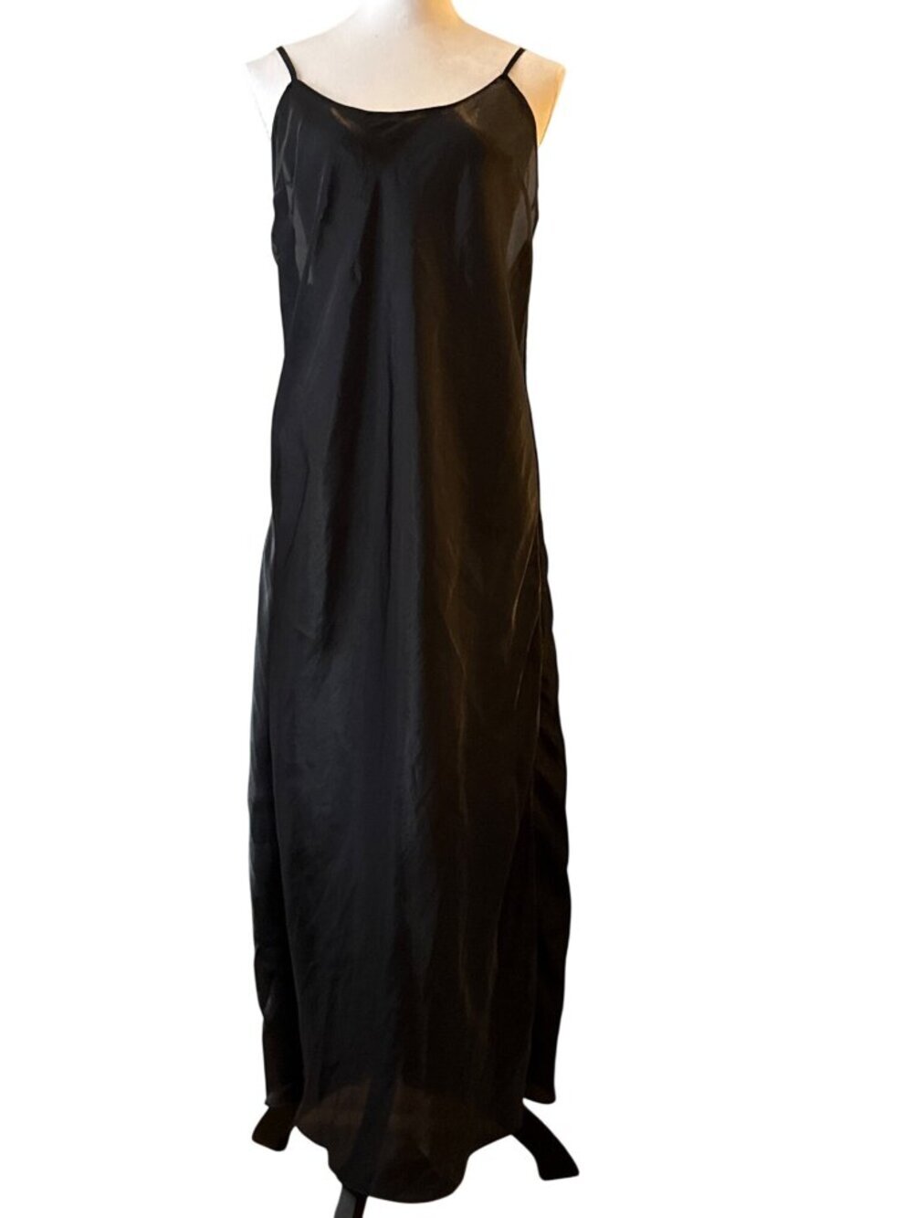 Victoria's Secret Adjustable Spaghetti Straps Satin Maxi Slip Dress Size Large